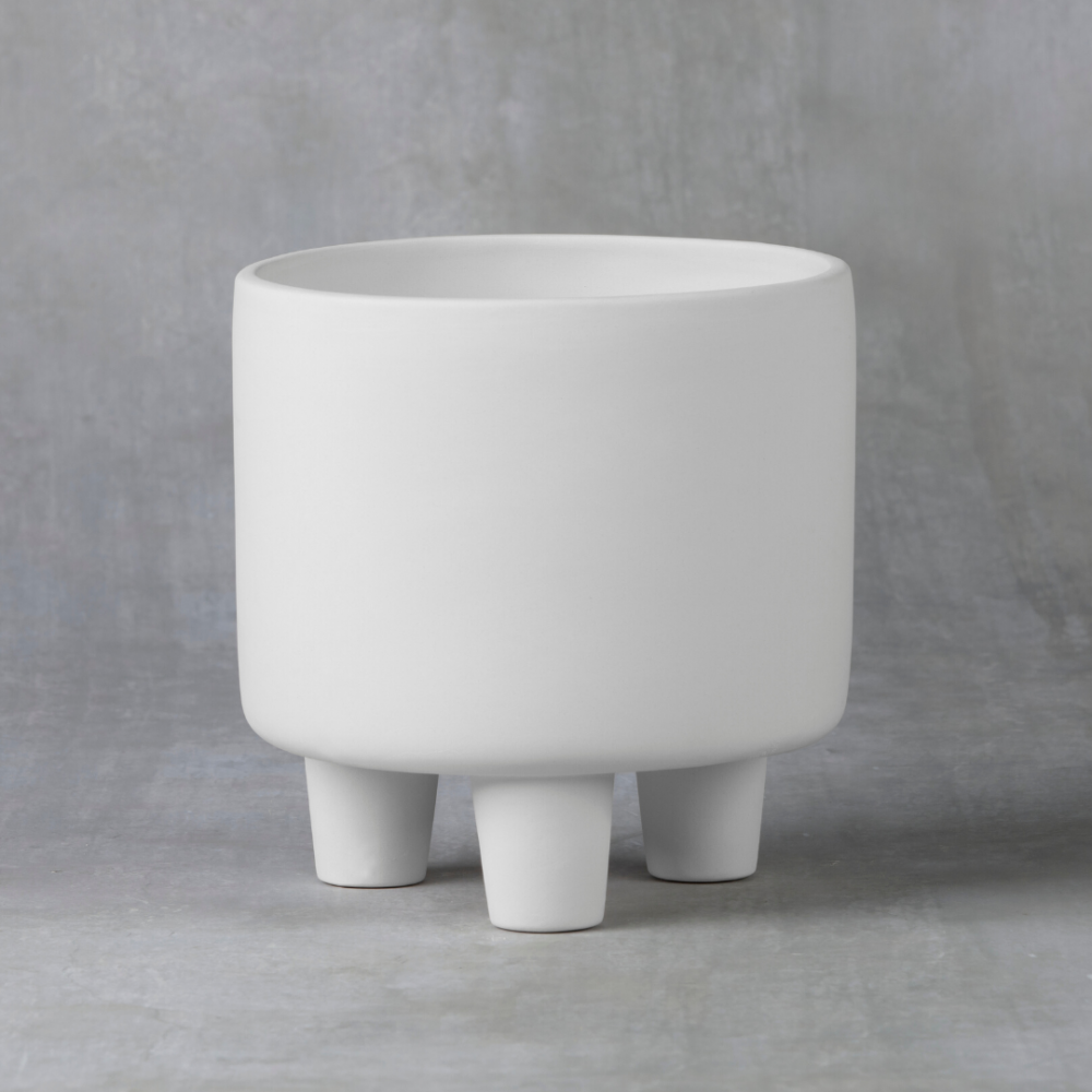 Footed Planter (Bisque)